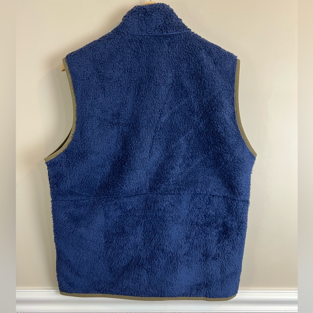 Outerknown Men’s Fleece Sherpa Vest Medium Blue $168 Retail Cozy Warmth - Picture 3 of 9